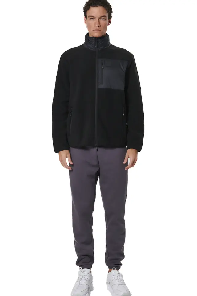 Body Action Sherpa Fleece Jacket Black 073531-01 - S 2