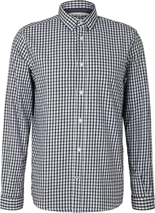 TOM TAILOR CHECKED ΠΟΥΚΑΜΙΣΟ ΑΝΔΡΙΚΟ -1032347/30164 WHITE