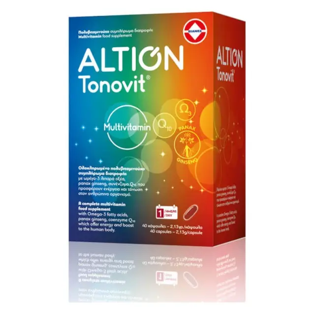 Altion Tonovit Multivitamin Ολοκληρωμένο Πολυβιταμινούχο Συμπλήρωμα Διατροφής, 40 κάψουλες