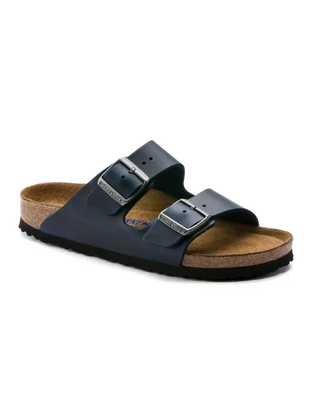 Birkenstock Πέδιλα Unisex δέρμα Oiled Μπλέ BIR/ARIZONA SOFT 1013644 BLUE - 36 2