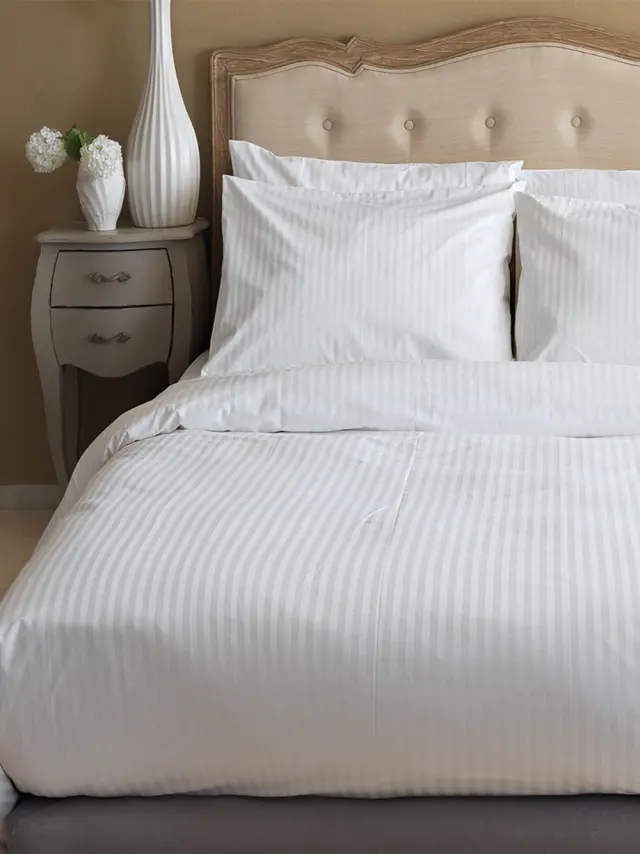 Palamaiki Σεντόνι White Comfort 180TC 160x270 WHITE STRIPES