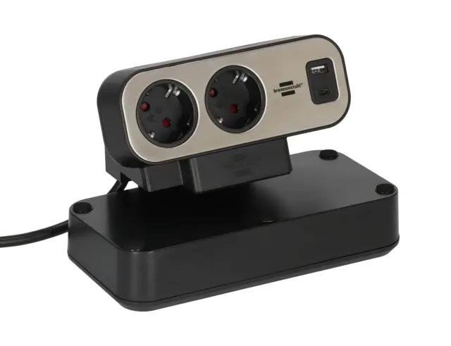 Επιτραπέζιο Πολύπριζο Ασφαλείας Estilo Brennenstuhl - 9x Schuko - 1x USB-A, 1x USB-C - 19.500A - Με Διακόπτη On/Off - Καλώδιο 2m - Black1153580210 3