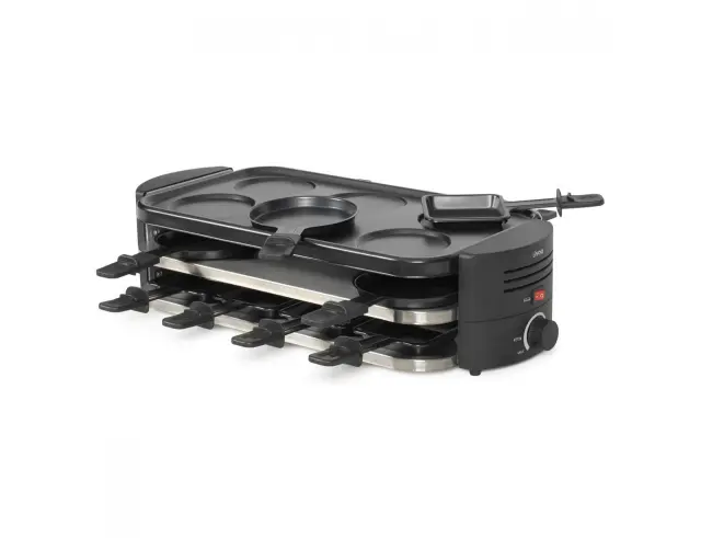 Γκριλιέρα Raclette Κρεπιέρα 4 σε 1 Livoo DOC337 με ρυθμιζόμενο θερμοστάτη, ισχύ 1600W και επιφάνεια ψησίματος 42.5x24cm - Black DOC337 2