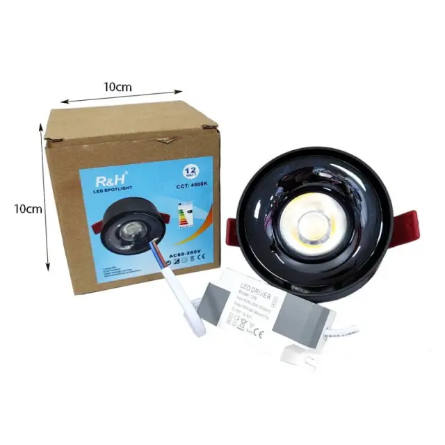 R&H LED λάμπα σποτάκι θερμός φωτισμός 12W 4000K 85-265V - LED Spot Light 0114054 2