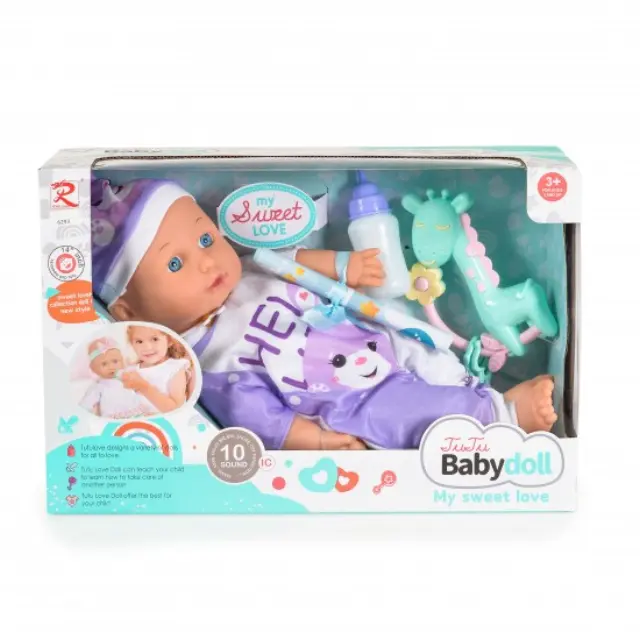 Moni Σετ μωρού 36εκ. "Κούκλα με αξεσουάρ & ήχους"