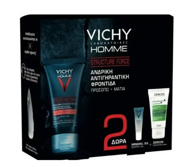 Vichy Set Structure Force + Δώρο Dercos Antidandruff DS 50ml + Mineral 89 10ml