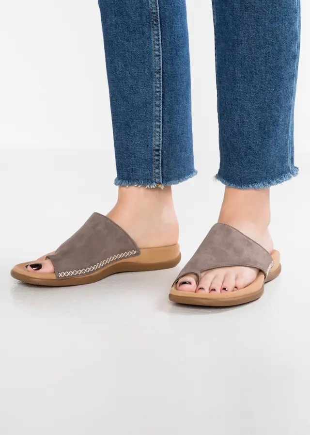 Gabor Παντόφλες Γυναικείο δέρμα Nubuck Γκρί GAB/03700 13-FUMO 2