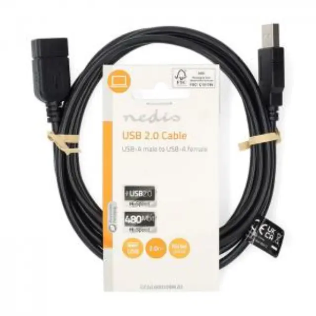 Καλώδιο USB High-Speed Α αρσ. - USB A θηλ., 2.00m. 3