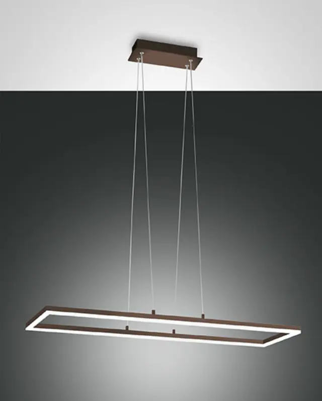 Bard 3394-45 φωτιστικό led 3000k κρεμαστό ορθογώνιο Σκούρο Καφέ