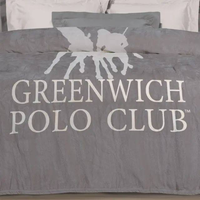 Κουβέρτα 220x240 Υπέρδιπλη 300gsm Fleece Essential Greenwich Polo Club 3489 Grey 100% Πολυέστερ 2
