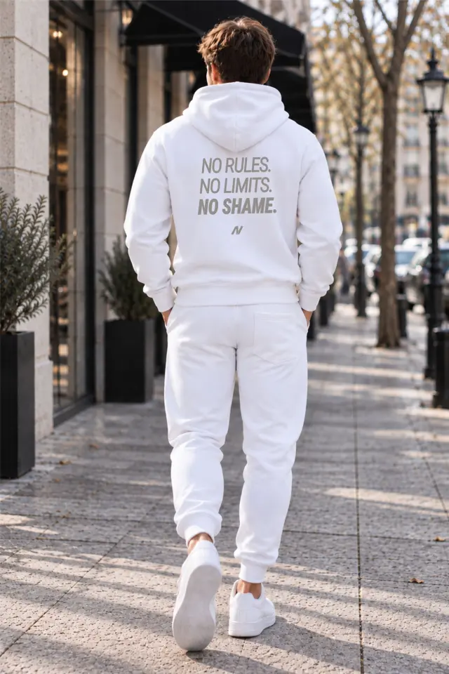 Noshame® Σετ Φόρμα & Φούτερ Λευκό - 752639 - XXL