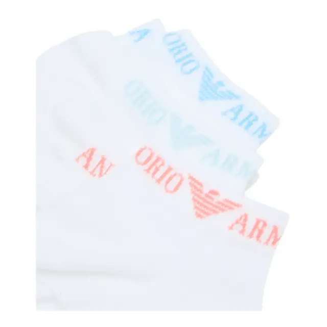 Emporio Armani Ανδρικές Κάλτσες Σοσόνια Extended Logo - 3 Ζεύγη, Χρώμα Λευκό 2