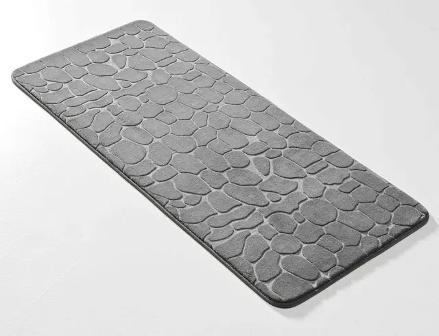 Πατάκι Μπάνιου Ricochet Douceur d'intérieur με memory foam και διαστάσεις 50x120cm - Charcoal Grey 1802097 3
