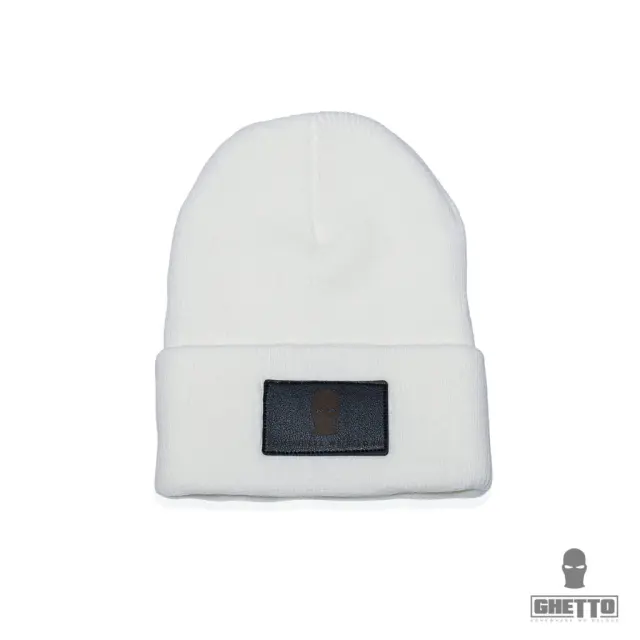 Ghetto Mask Soft Winter Beanie Somewhere We Belong | Unisex Streetwear Beanie White