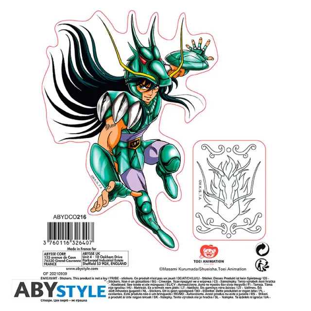 SAINT SEIYA - Stickers - 16x11cm/ 2 sheets - Pegasus/Shiryu 3