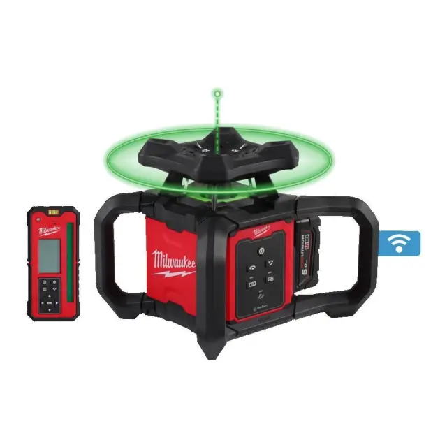 Milwaukee 4933493194 - LASER Περιστροφικό Οριζόντιο/Κάθετο M18 RLOHVG300-501C MW με 1 Μπαταρία 5Αh + Φορτιστή σε Βαλίτσα Μεταφοράς