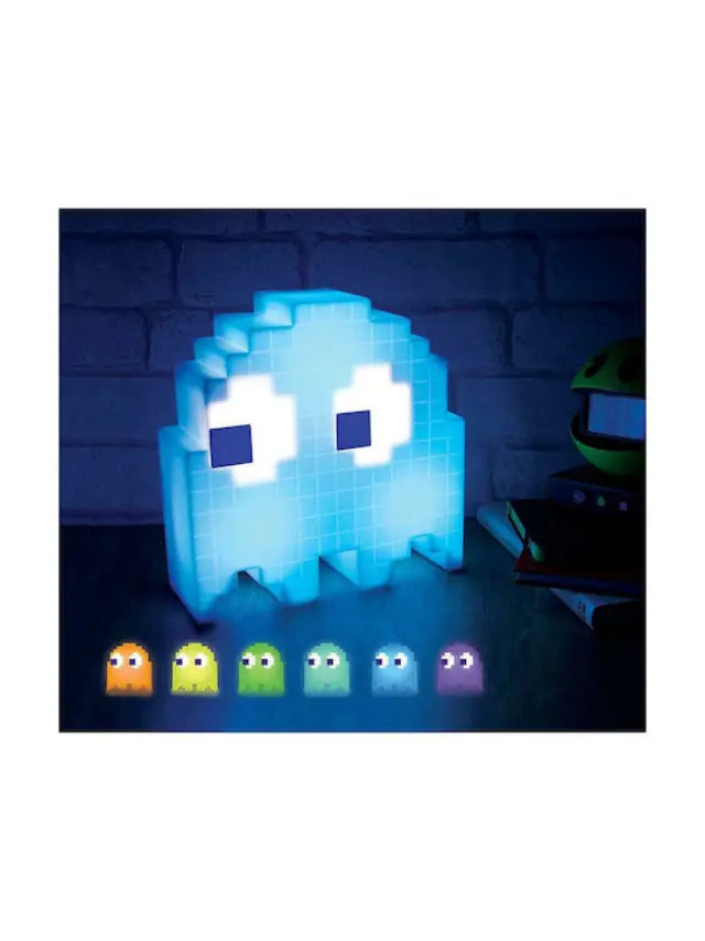 Paladone Pac-Man Ghost Light Διακοσμητικό Φωτιστικό 20cm με 16 Εναλλαγές Χρωμάτων, Music Reactive + USB – PP4336PM 2