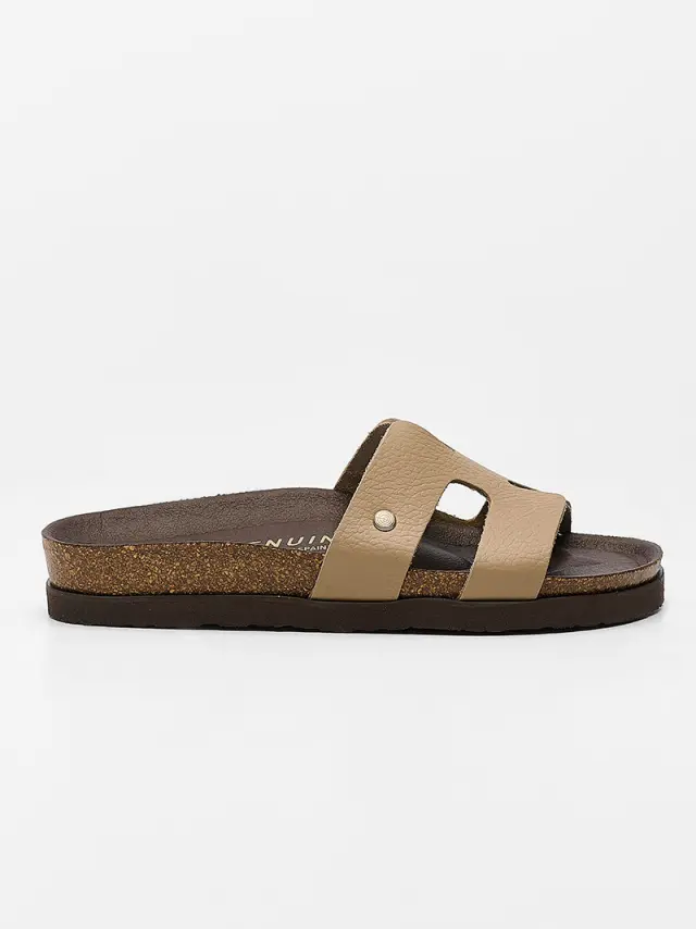 Genuins Πέδιλα Γυναικείο δέρμα Μπεζ GEN/HILARY G105987 TAUPE 3