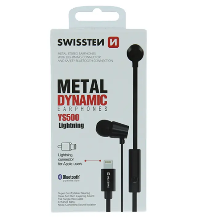 Ακουστικά Handsfree Swissteen Dynamic Lightning YS500 - Lightning - Black 2