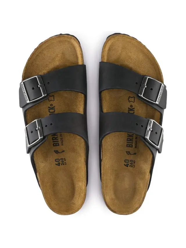Birkenstock Πέδιλα Unisex δέρμα Μαύρο BIR/ARIZONA 552111 FL/BLACK 3