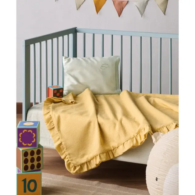 Κουβέρτα Αγκαλιάς Kentia Yn 25 Yellow- White 65x100