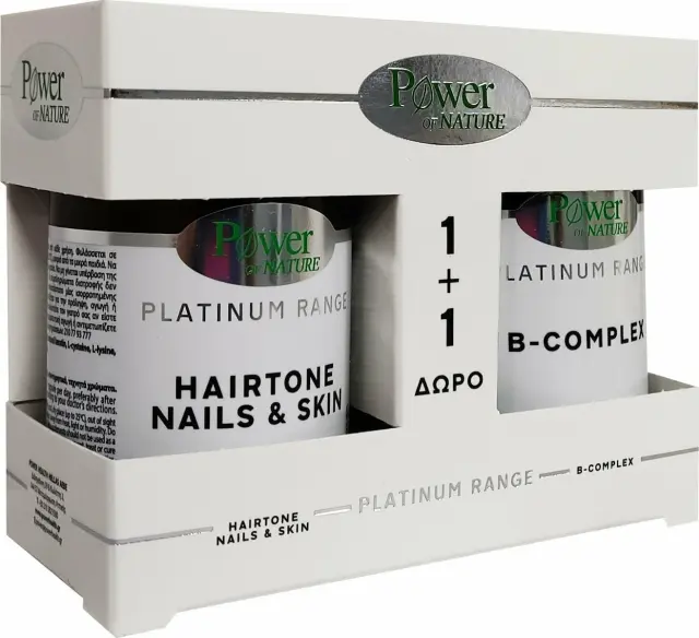 Power Health Set Platinum Range Hairtone Νails & Skin 30tabs & Δώρο Platinum Range B-Complex 20tabs