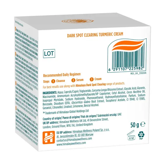 Himalaya Dark Spot Clearing Curcuma Turmeric Cream 2