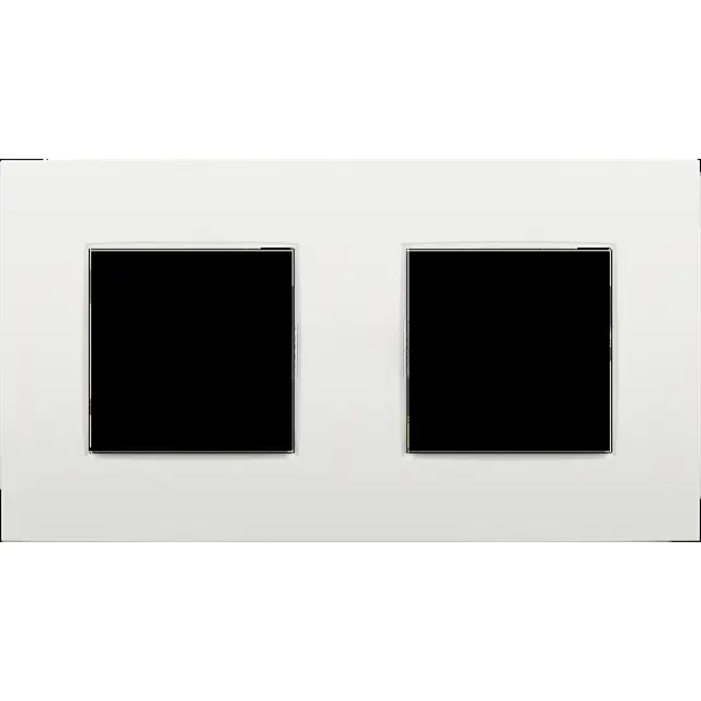 Faceplate twofold 71mm centre distance Intense white