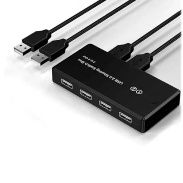 Andowl USB 2.0 Hub 2 Inputs 4 Outputs σε Μαύρο Χρώμα Q-U100
