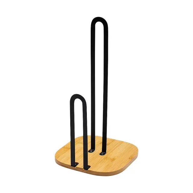 Βάση Για Ρολό Κουζίνας Essentials Μέταλλο/Bamboo 16x16x31.3cm Estia 01-13196