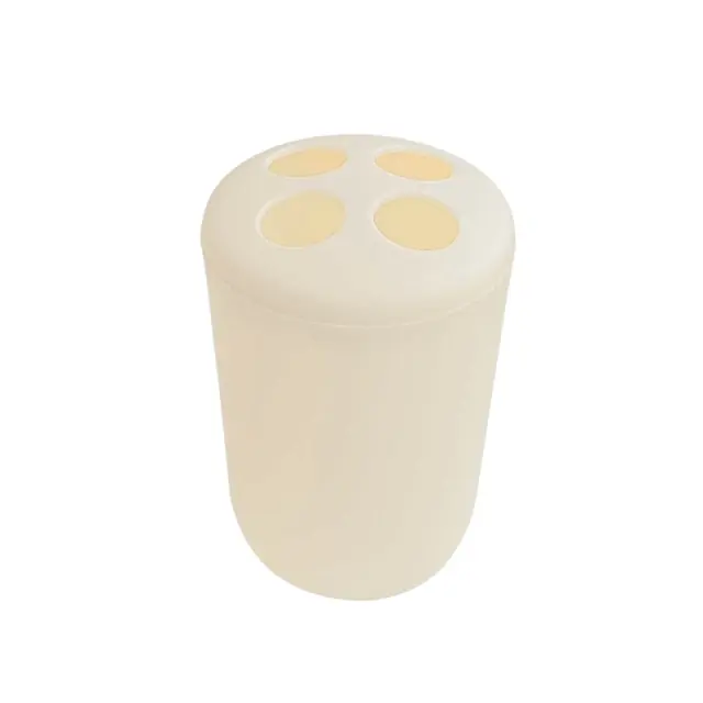 Θήκες οδοντόβουρτσας πλαστικές σε σετ 5Χ - Beige - 21578