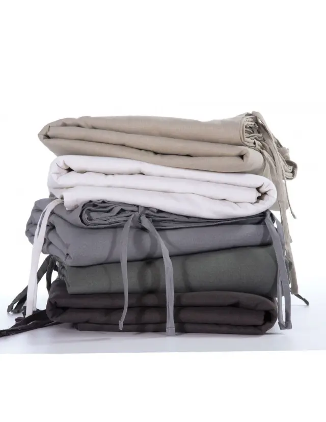 Παπλωματοθήκη King Size Nef-Nef Cotton-Linen Anthracite 260x240 2