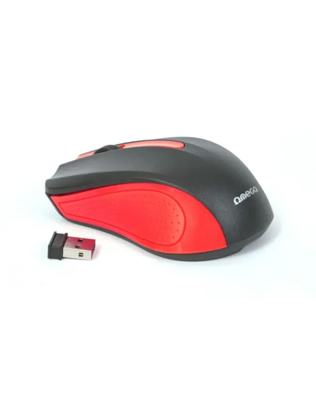 MOUSE OMEGA OM-419 ΑΣΥΡΜΑΤΟ 2,4GHz 1000DPI RED NANO USB RECEIVER [41795] 3