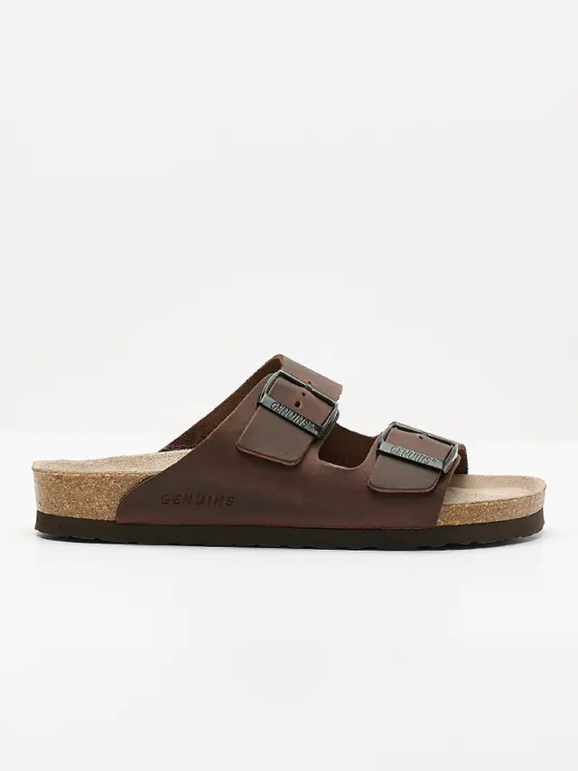 Genuins Πέδιλα Unisex δέρμα Καφέ GEN/HAWAII APURE HABANA 2