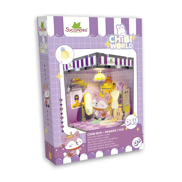 Sycomore Κατασκευή 3D Δωματίου με Φωτισμό / Chibi Box (4 σχέδια) Fox 2