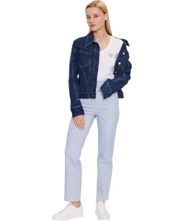 Guess - Γυναικείο T-Shirt V‑Neck W2YI45J1314-G011 Λευκό 2