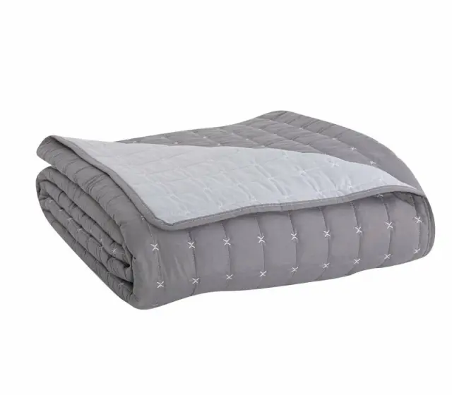 ΚΟΥΒΡ-ΛΙ ΜΙΚΡ-ΠΟΛ BICOLOR-20 270X270 D.GREY-L.GREY - NEF NEF