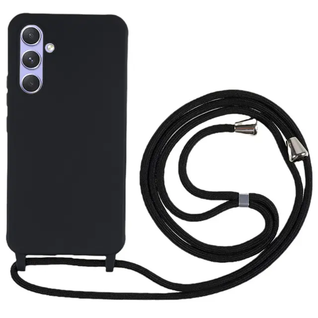 Slim Θήκη με Κορδόνι για τον Λαιμό για Samsung Galaxy A25- Black OEM
