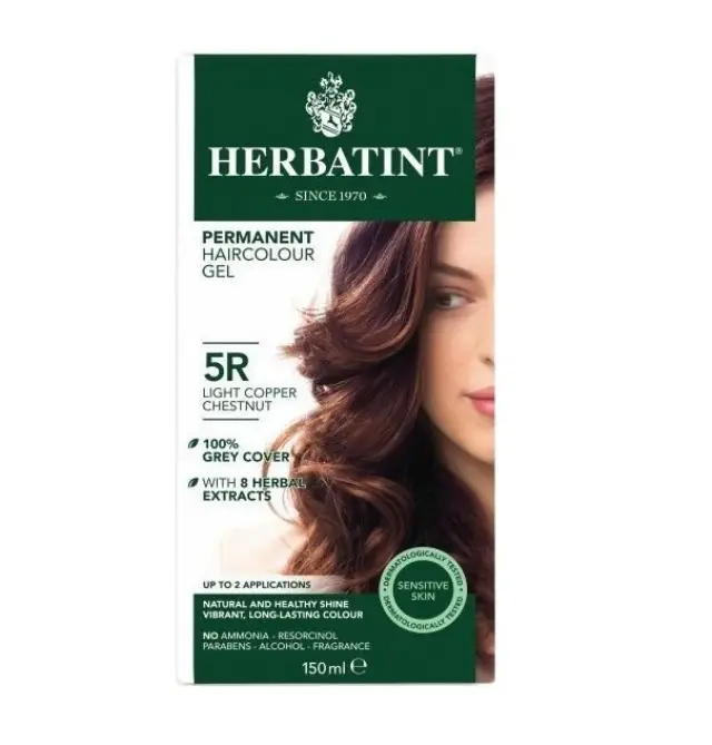 Herbatint Permanent Haircolor Gel 5R Καστανό Ανοιχτό Χαλκού
