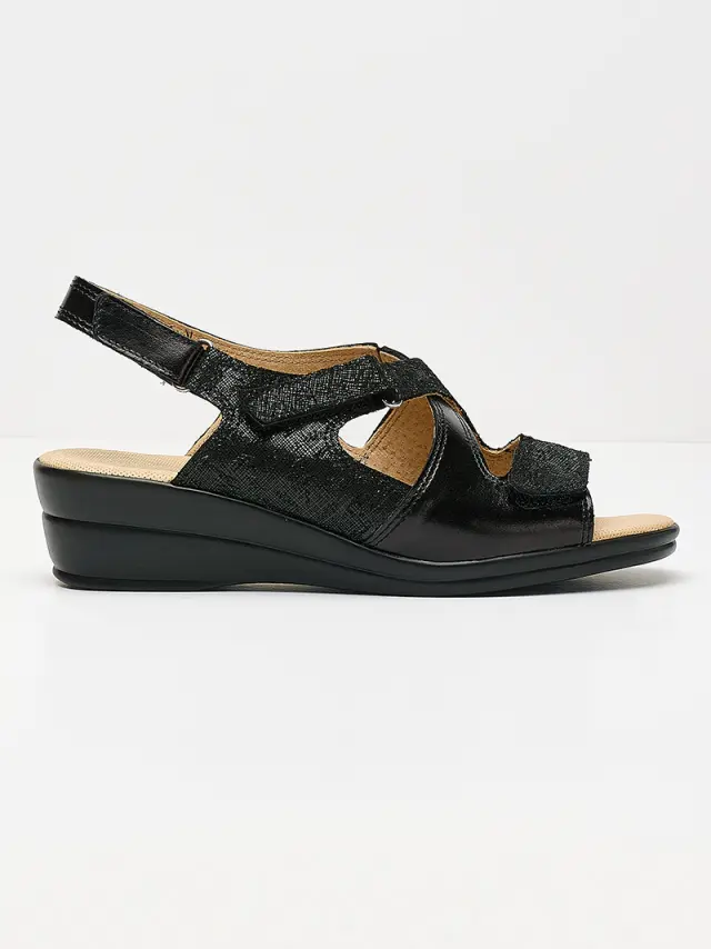 Toscana Πέδιλα Γυναικείο δέρμα Μαύρο TOS/8553 NERO 3