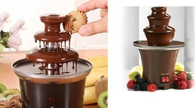 Mini Fondue Συντριβάνι Σοκολάτας με 3 Επίπεδα 500gr Καφέ 3