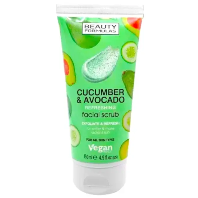 Beauty Formulas Cucumber & Avocado Facial Scrub 150ml