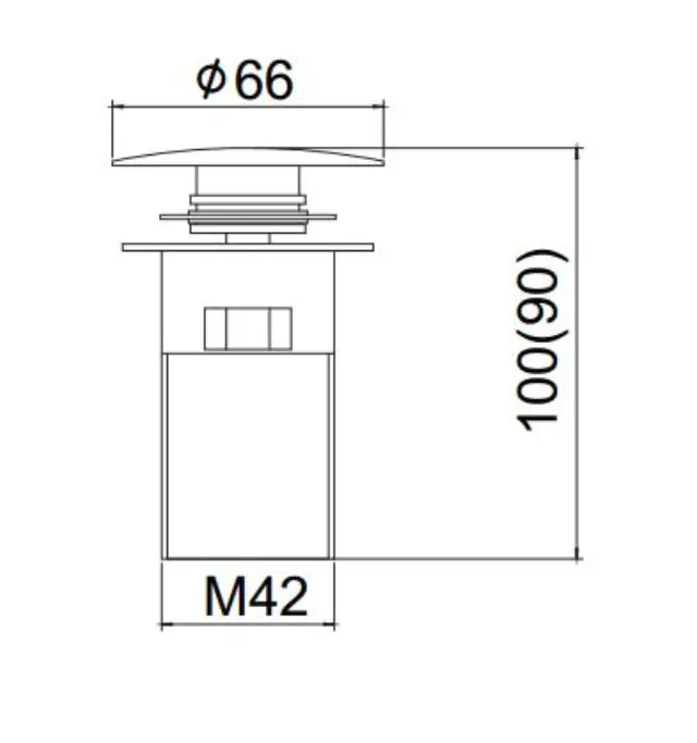 Βαλβίδα Νιπτήρα POP-UP με υπερχ. G9802-B BLACK 2