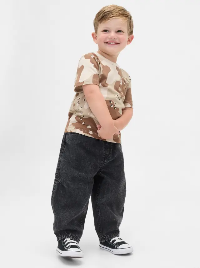 Βρεφικό & Νηπιακό Pull-On Barrel Τζιν Παντελόνι Black wash - 3YRS