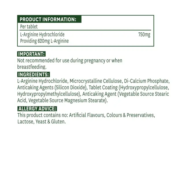 Natures Aid L-Arginine HCl 2