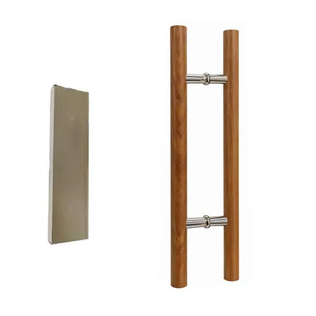 Λαβή Πόρτας Αλουμινίου με Σχέδιο Ξύλου 59.7cm – Aluminum Door Handle Wood Effect 022064