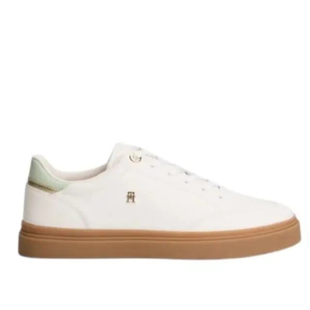 Γυναικεία Δερμάτινα Sneakers Tommy Hilfiger FW0FW09400-01T Λευκά Άσπρο - 38