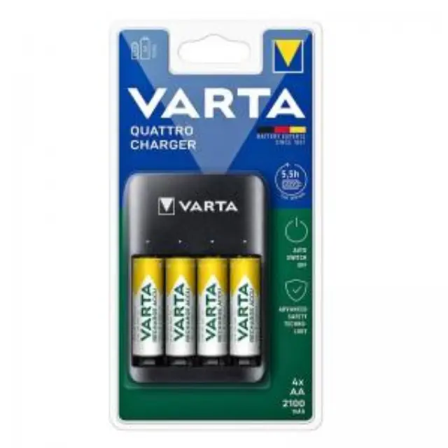 Φορτιστής Μπαταριών Varta έως 4 Μπαταρίες AA + 4 Μπαταρίες AA 2100 mAh N70267 2