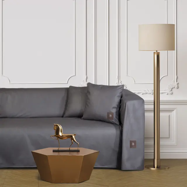 Ριχτάρι Τριθέσιο 180Χ300 Premium Greenwich Polo Club 3927 Grey 100% Πολυέστερ