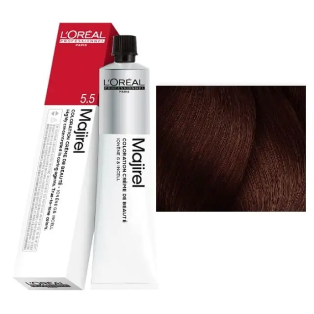 L’Oréal Profeffessionel Majirel Βαφή Μαλλιών 50ml 5,5-Καστανό Ανοιχτό Ακαζού